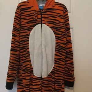 Tiger one piece pajama costume